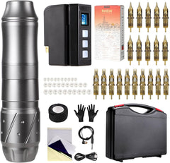 HAWINK Tattoo Pen Kit EM155 with 20PCS Cartridge & P198 Battery