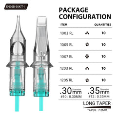 Stigma Tattoo Needle Cartridges Aquamarine Knight Round Liner RL Cartridges 50PCS