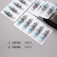 STIGMA Tattoo Machine Kit EM123 Rotary Tattoo Pen with 20PCS Cartridges & 7 Color Inks