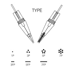 PMU Cartridges Permanent Makeup Cartridges for Eyebrow Round Liner RL 10PCS Charme Princesse Lyre