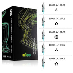 Stigma Tattoo Needle Cartridges Aquamarine Knight Bugpin Mixed Cartridges 50PCS